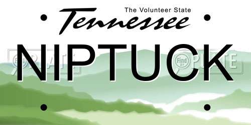 NIPTUCK Tennessee License Plate