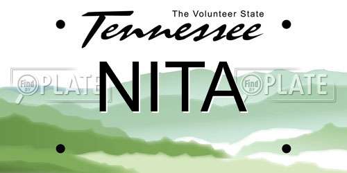 NITA Tennessee License Plate
