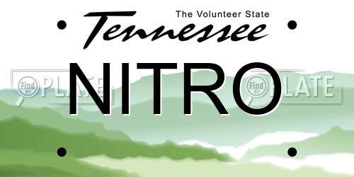NITRO Tennessee License Plate