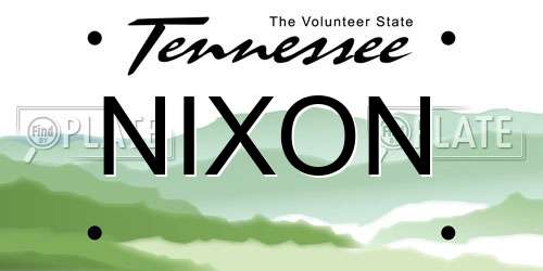 NIXON Tennessee License Plate