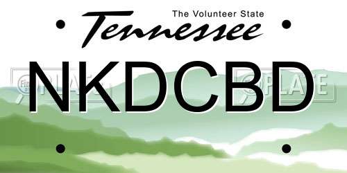 NKDCBD Tennessee License Plate