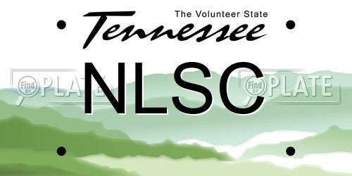 NLSC Tennessee License Plate