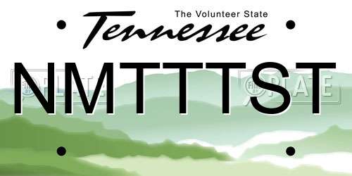 NMTTTST Tennessee License Plate