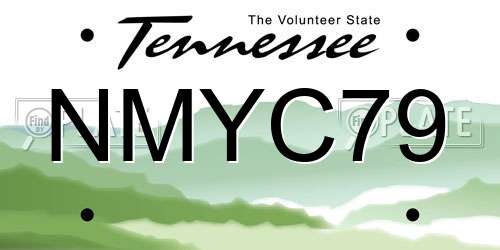 NMYC79 Tennessee License Plate