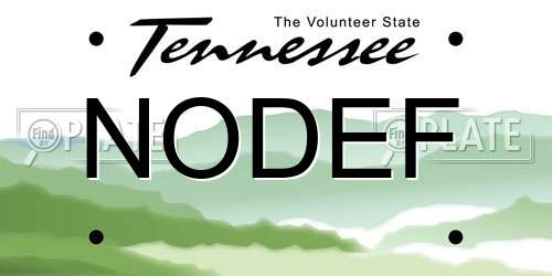 NODEF Tennessee License Plate