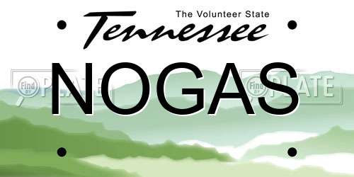 NOGAS Tennessee License Plate