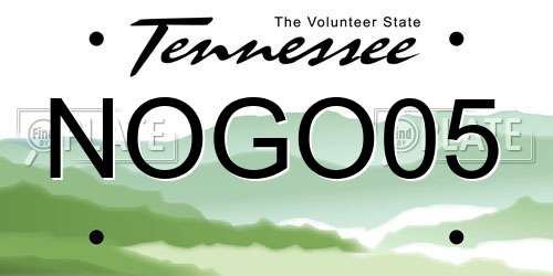 NOGO05 Tennessee License Plate
