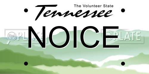 NOICE Tennessee License Plate