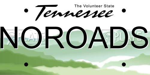 NOROADS Tennessee License Plate