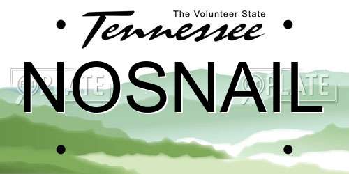 NOSNAIL Tennessee License Plate