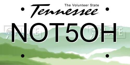 NOT5OH Tennessee License Plate