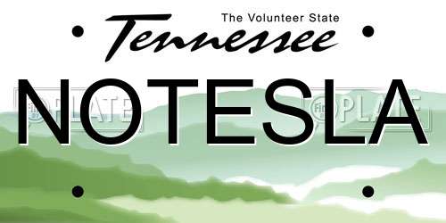 NOTESLA Tennessee License Plate