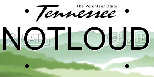 NOTLOUD Tennessee License Plate