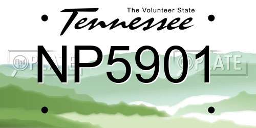 NP5901 Tennessee License Plate