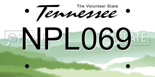 NPL069 Tennessee License Plate