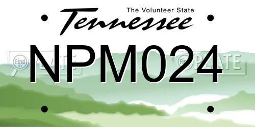 NPM024 Tennessee License Plate