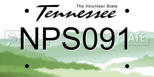 NPS091 Tennessee License Plate