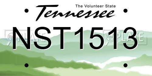 NST1513 Tennessee License Plate