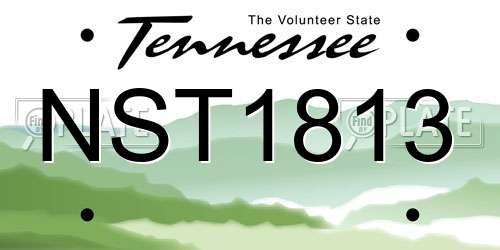 NST1813 Tennessee License Plate