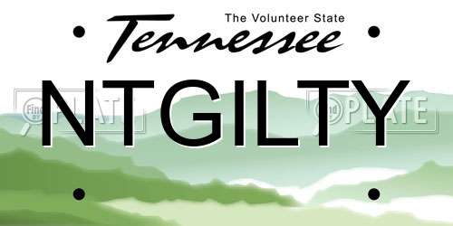 NTGILTY Tennessee License Plate