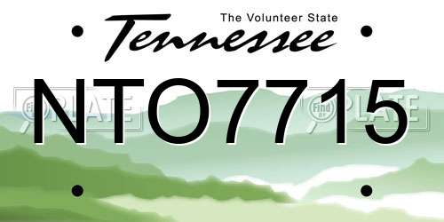NTO7715 Tennessee License Plate