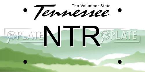 NTR Tennessee License Plate