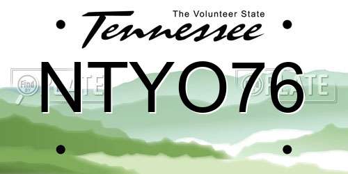 NTYO76 Tennessee License Plate