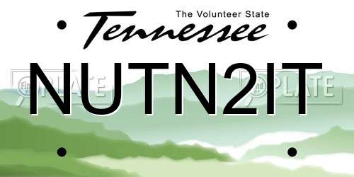 NUTN2IT Tennessee License Plate