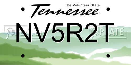NV5R2T Tennessee License Plate