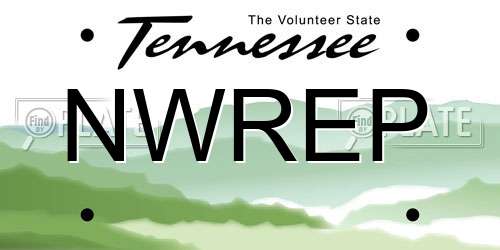 NWREP Tennessee License Plate