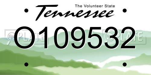 O109532 Tennessee License Plate