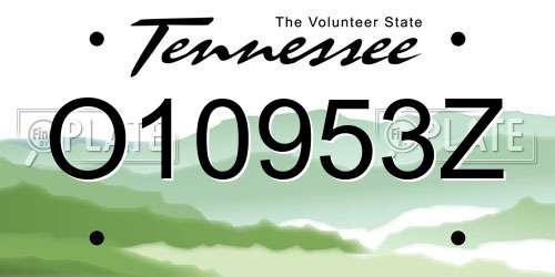 O10953Z Tennessee License Plate
