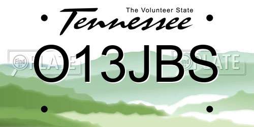 O13JBS Tennessee License Plate
