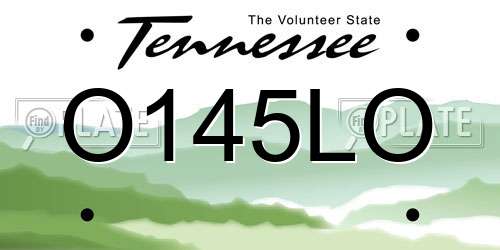 O145LO Tennessee License Plate
