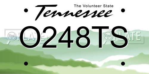 O248TS Tennessee License Plate