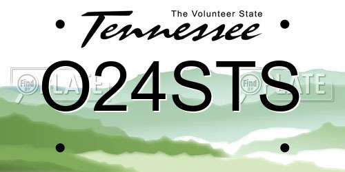 O24STS Tennessee License Plate
