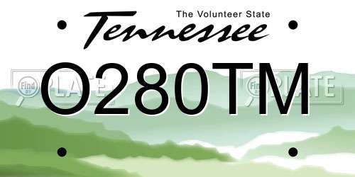 O280TM Tennessee License Plate