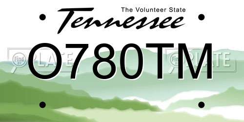 O780TM Tennessee License Plate