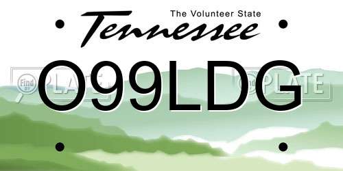 O99LDG Tennessee License Plate