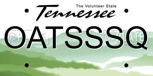 OATSSSQ Tennessee License Plate