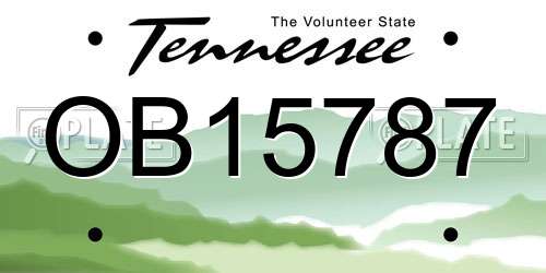 OB15787 Tennessee License Plate