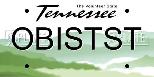 OBISTST Tennessee License Plate