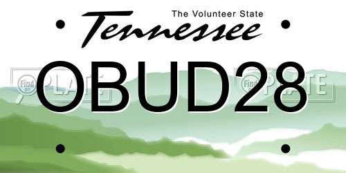 OBUD28 Tennessee License Plate
