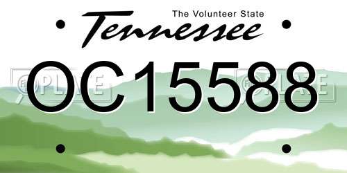OC15588 Tennessee License Plate