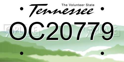 OC20779 Tennessee License Plate