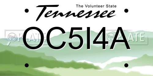 OC5I4A Tennessee License Plate