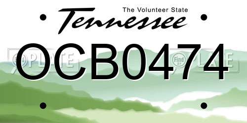 OCB0474 Tennessee License Plate