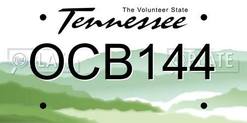 OCB144 Tennessee License Plate
