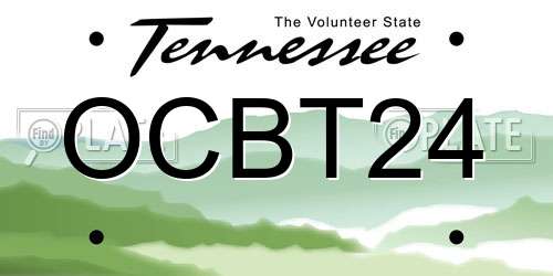 OCBT24 Tennessee License Plate