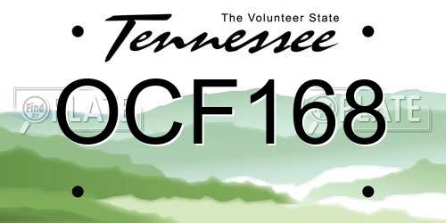 OCF168 Tennessee License Plate
